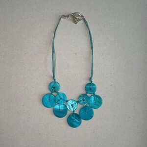Elegant Blue Shell Necklace